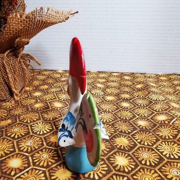 Vintage Portugese Pottery Rooster Figure - Picture 4 of 11